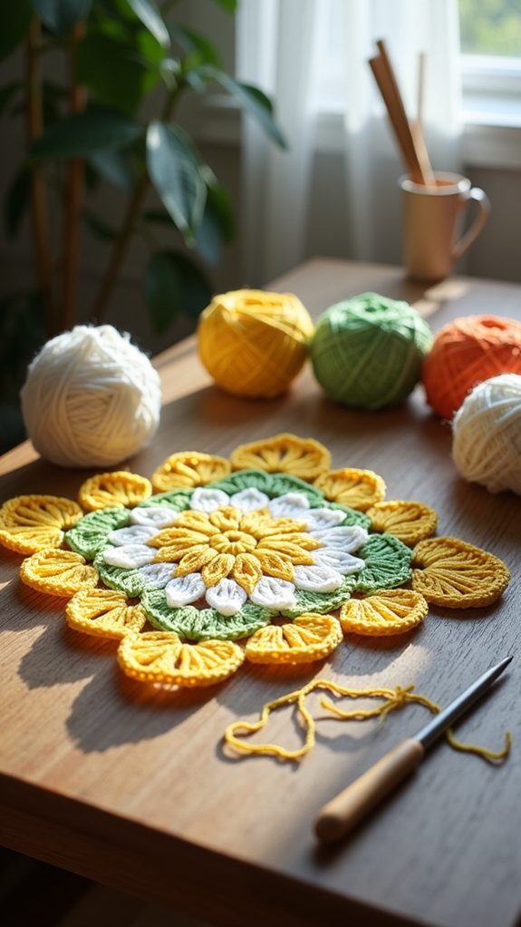 colorful crochet blanket design