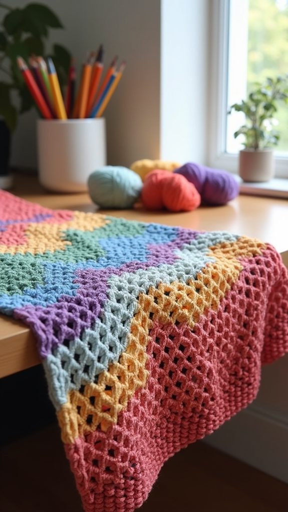colorful crochet blanket pattern