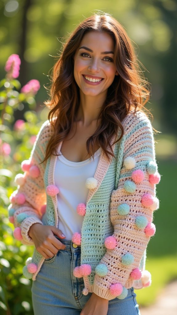 colorful crochet cardigan delight