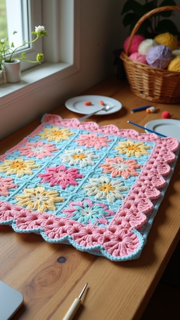 colorful crochet square patterns