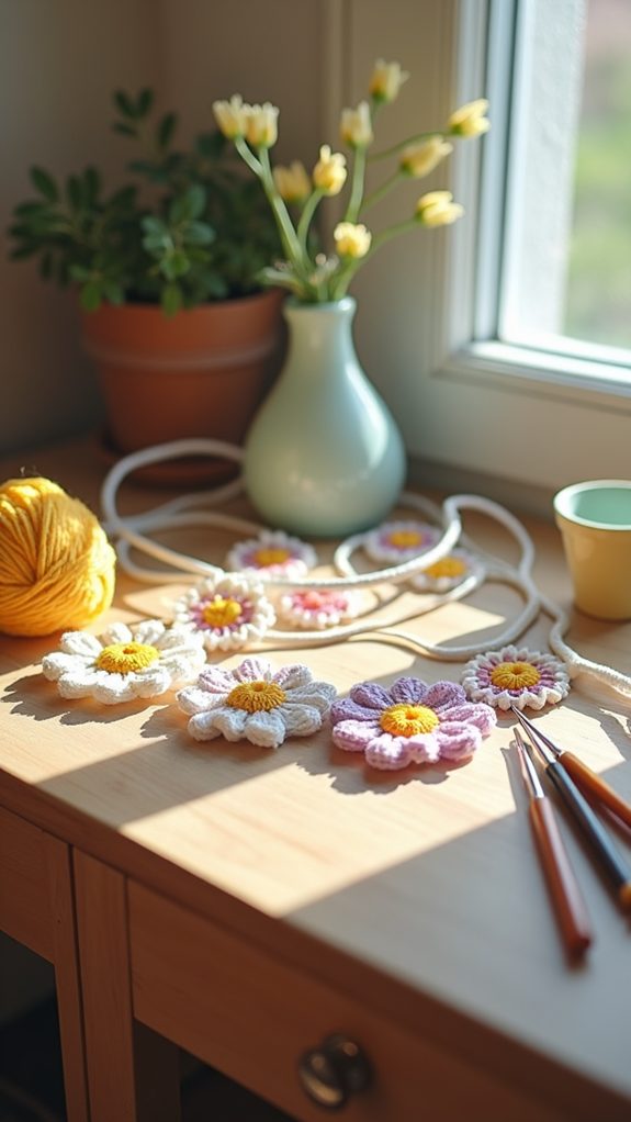 colorful floral bunting design