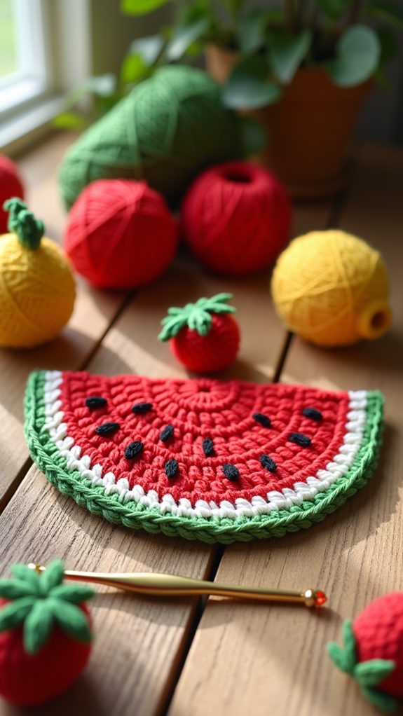 colorful fruit fabric design
