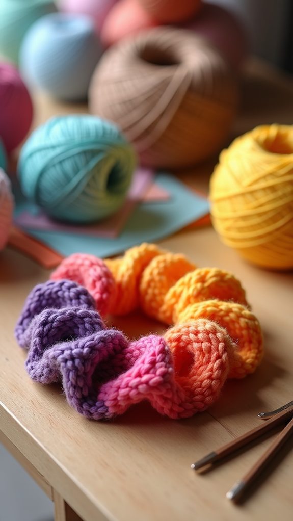 colorful gradient hair accessory