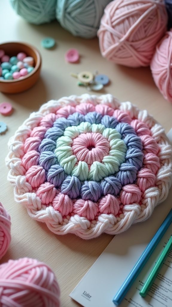colorful gradient knit hat