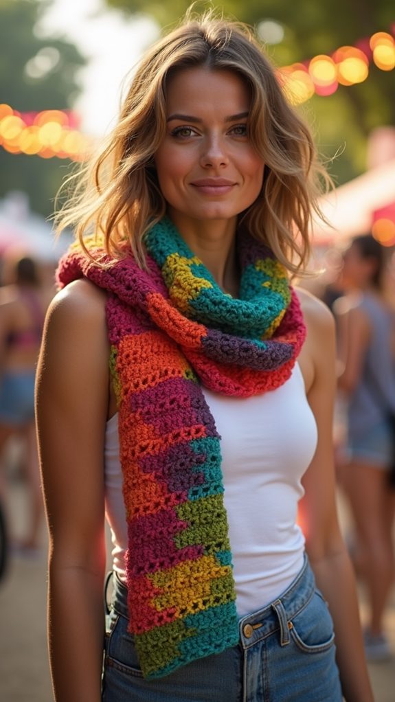 colorful handmade crochet accessory