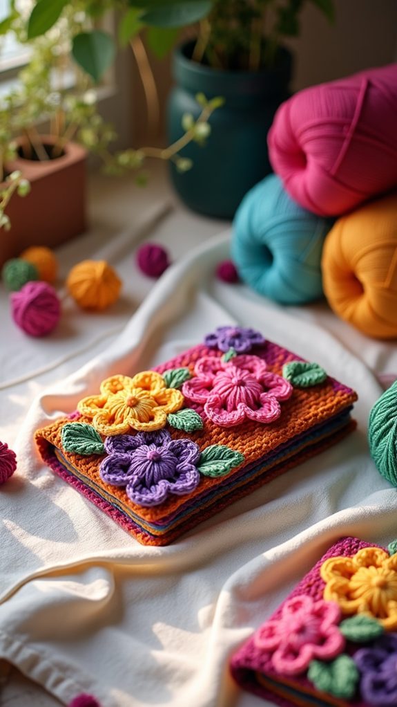 colorful handmade crochet wallet