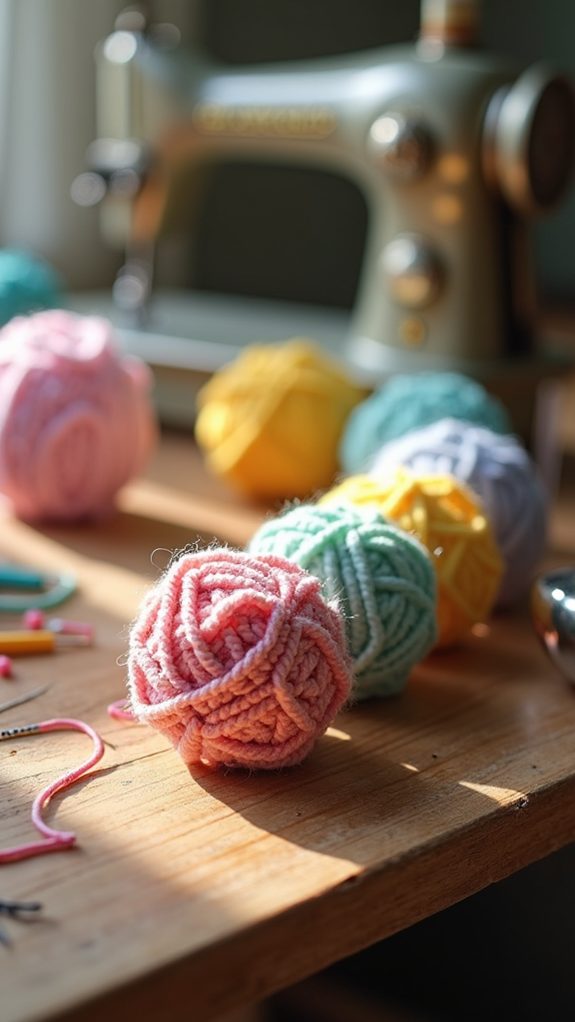 colorful handmade yarn decor