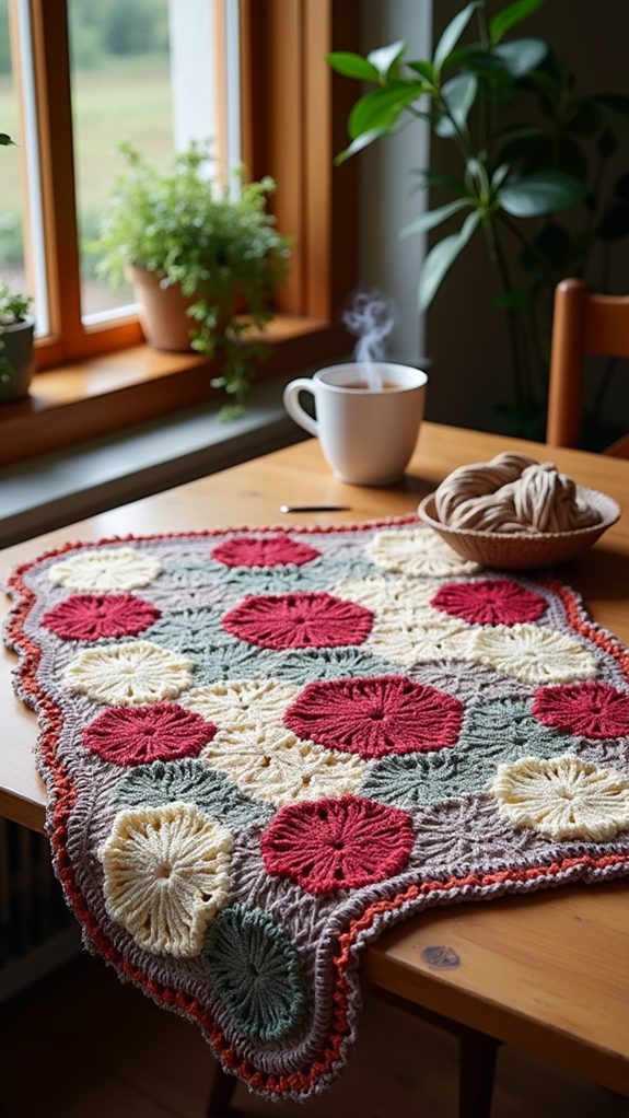 colorful hexagon crochet blanket