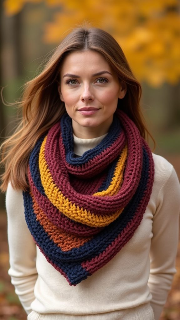 colorful knitted accessory piece