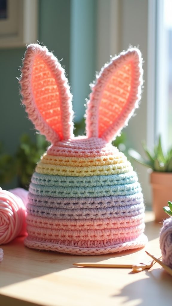 colorful knitted animal accessory