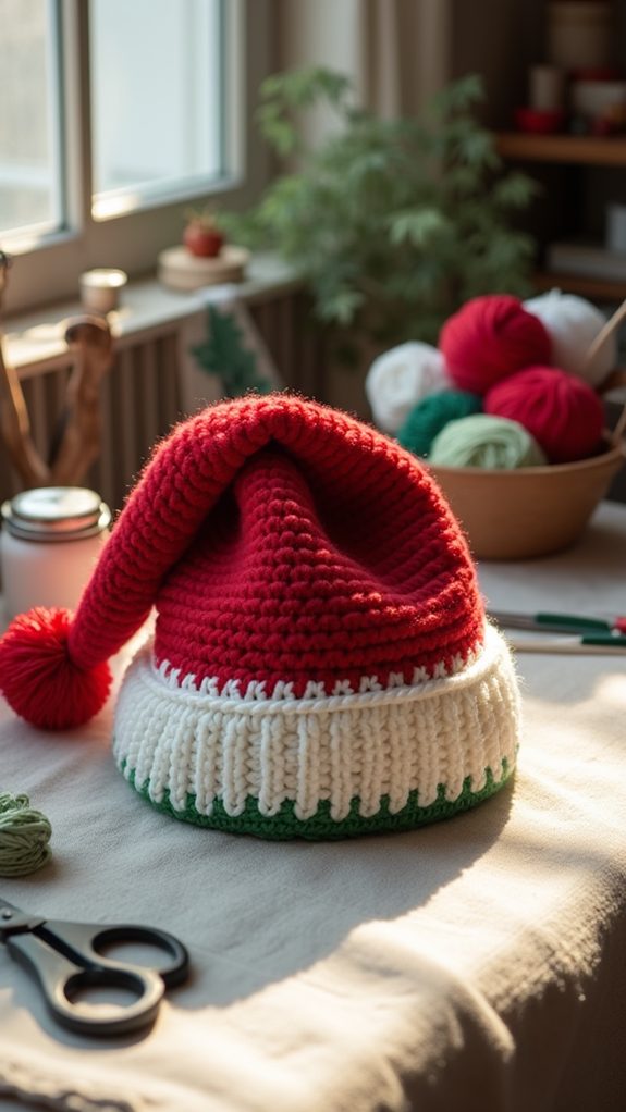 colorful santa hat design