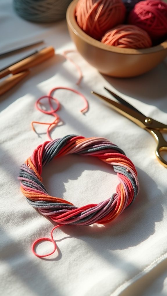 colorful yarn crafting technique