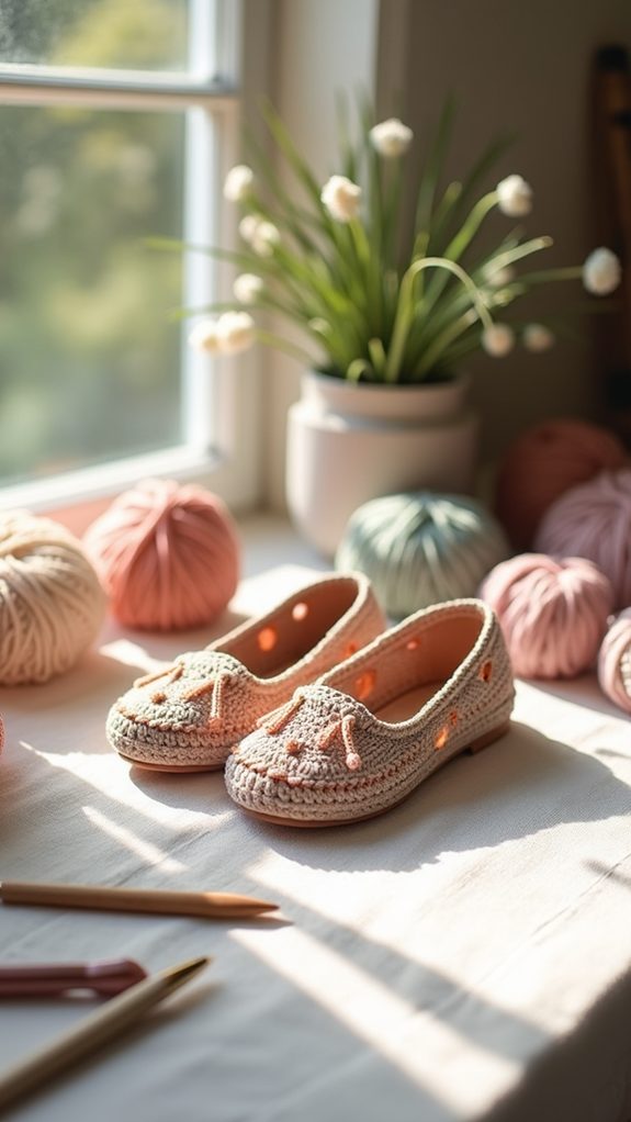 comfortable casual crochet footwear