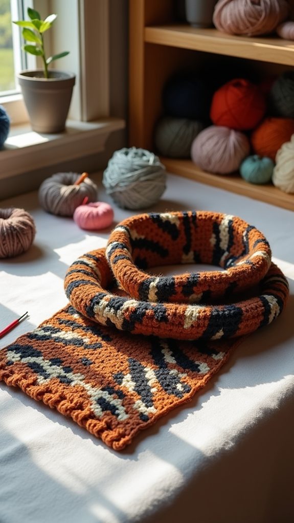 cowl with animal print
