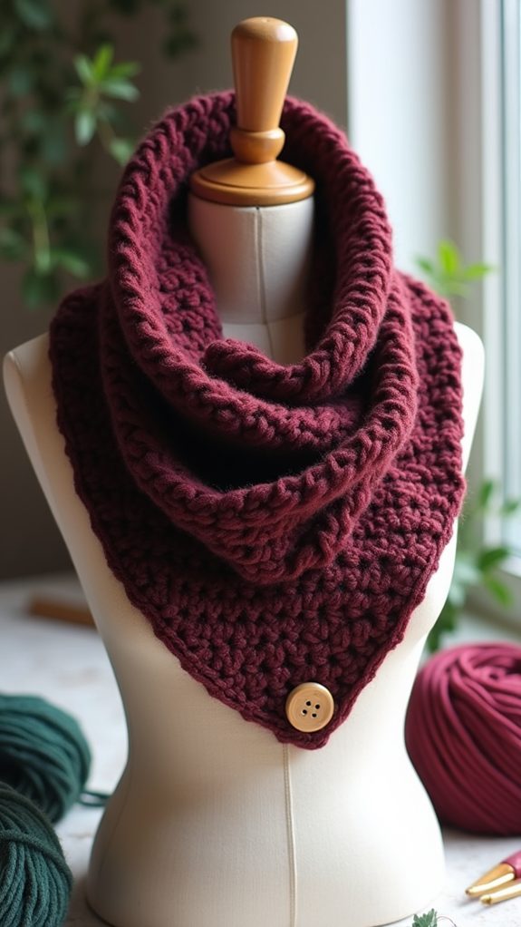 cozy buttoned neck warmer