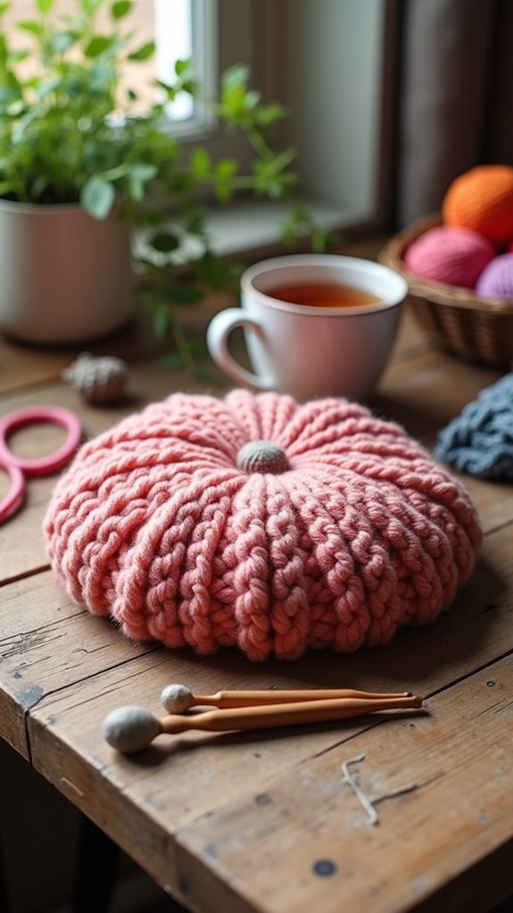 cozy chunky knit beret