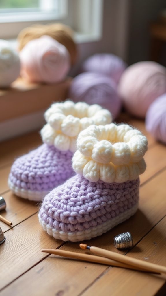 cozy crochet infant footwear
