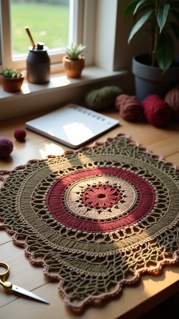 cozy crochet spider web