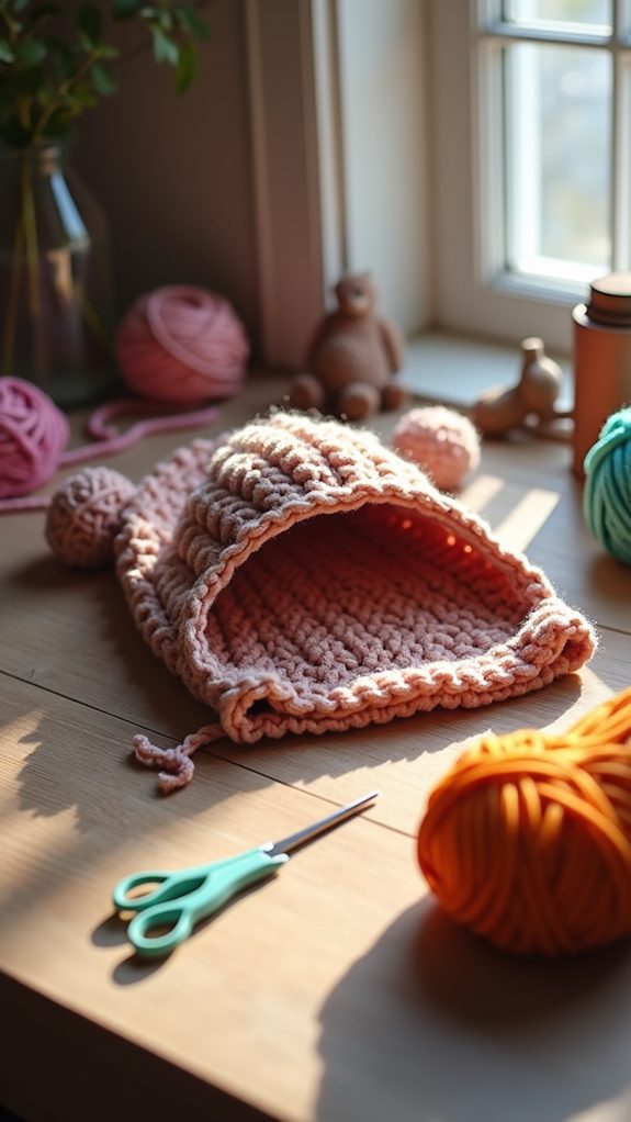 cozy knit crochet headwear
