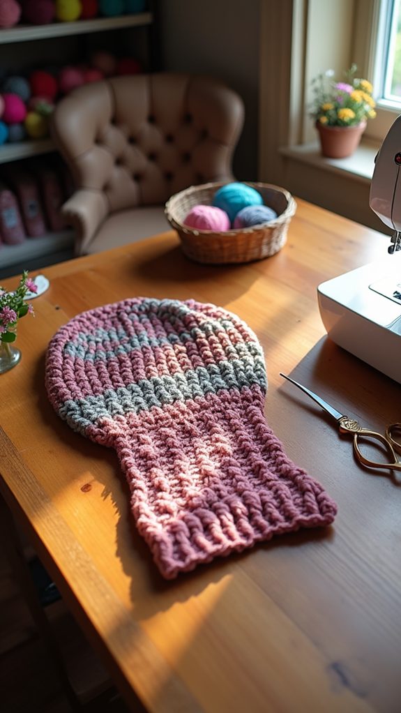 cozy knit face covering