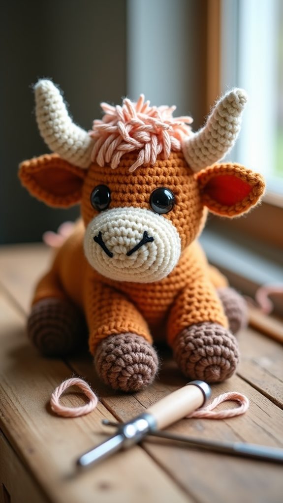 cozy knit highland cow