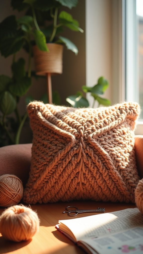 cozy knit patterned fabric