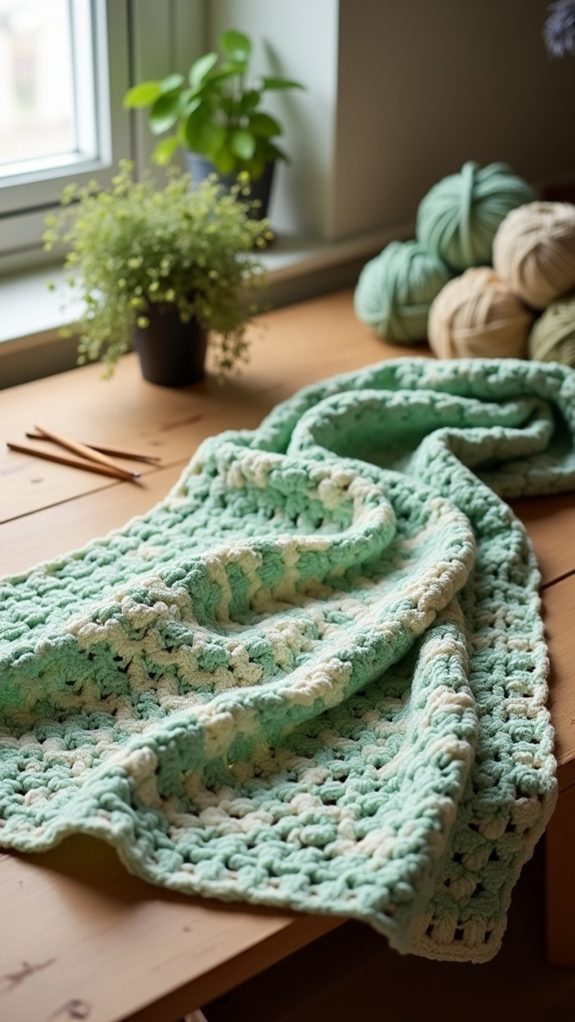 cozy knitted blanket design