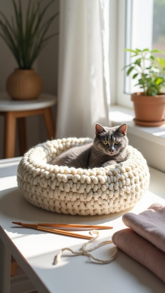 cozy knitted feline sanctuary