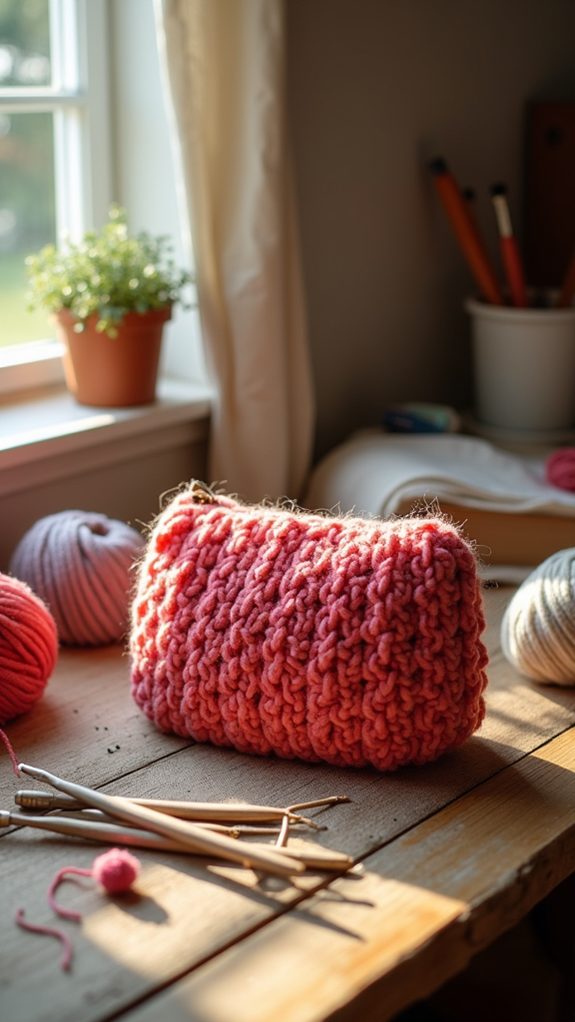 cozy knitting storage bag