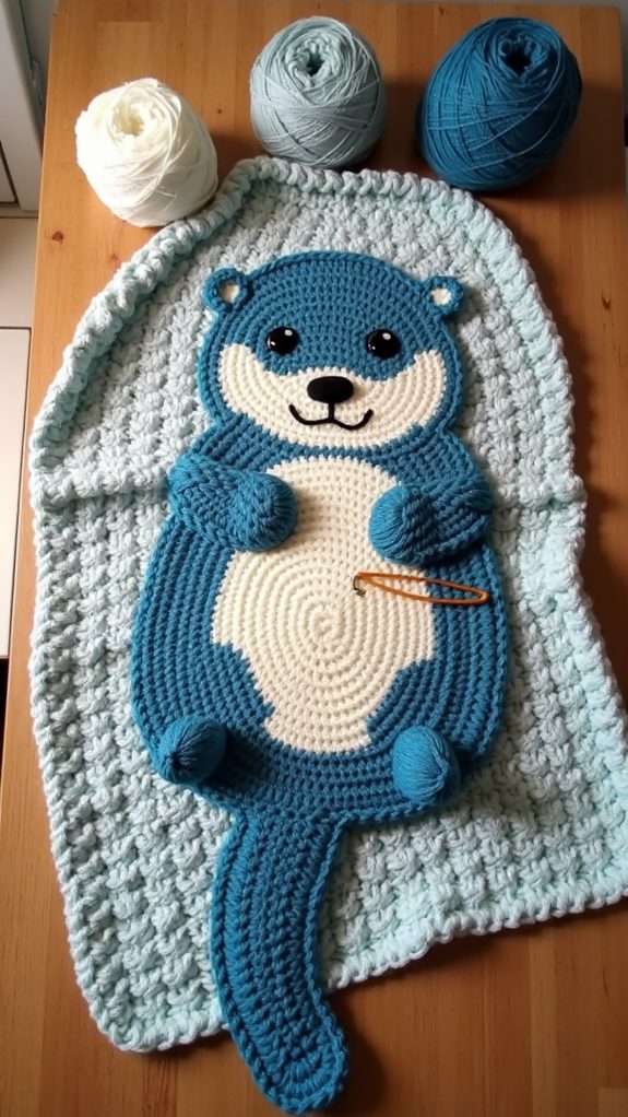 cozy marine otter blanket