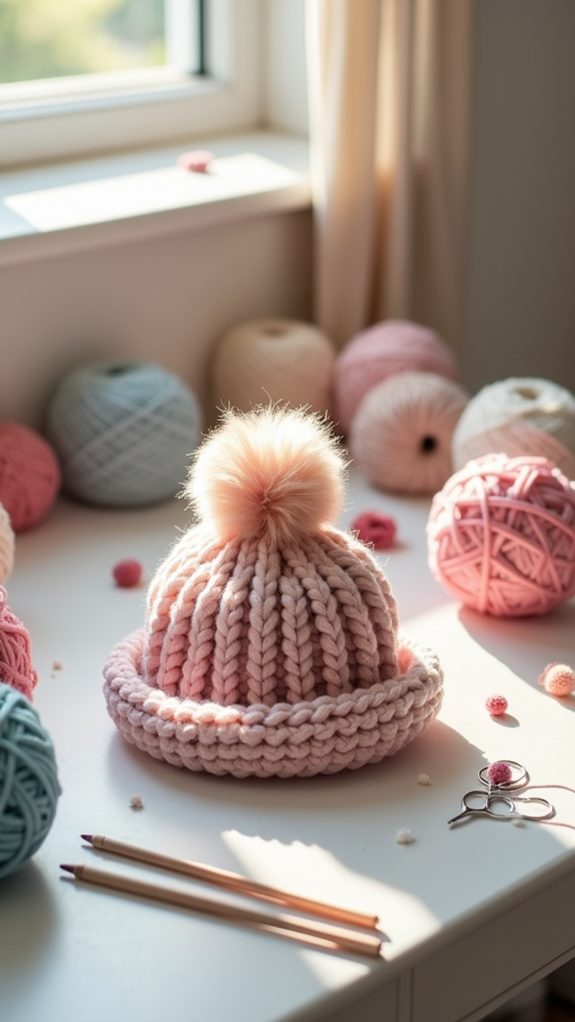 cozy oversized knit cap