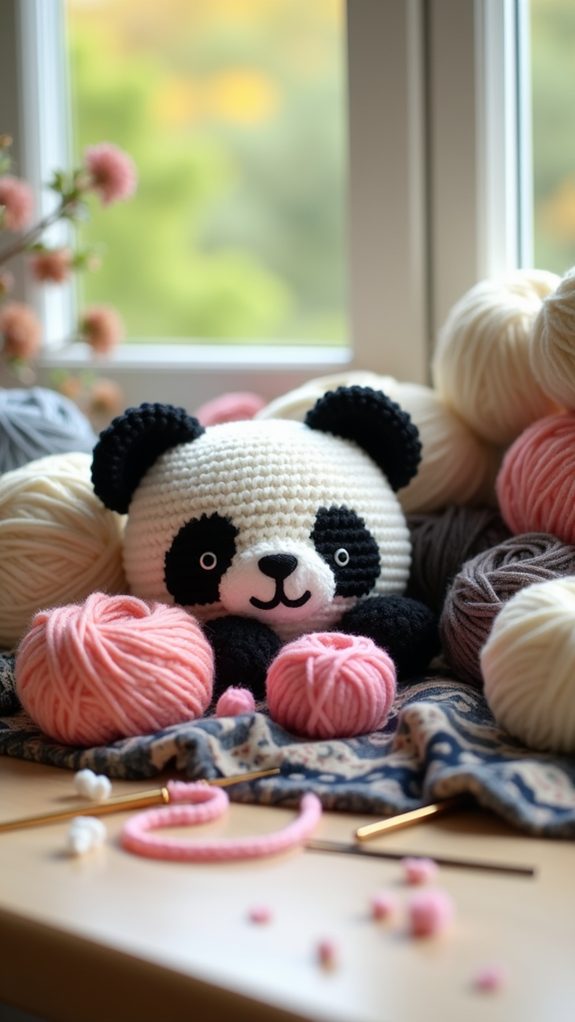 cozy panda stuffed toy