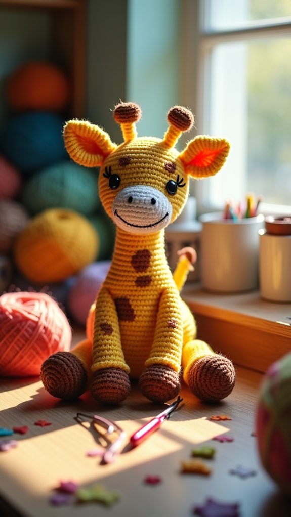 cozy plush giraffe toy