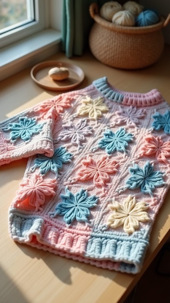 cozy star pattern knit
