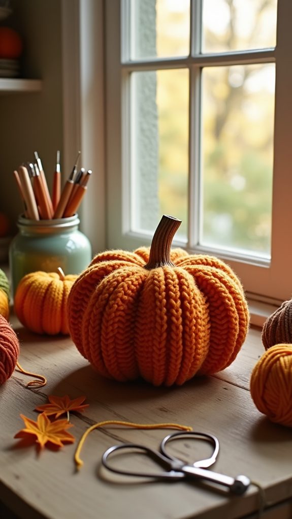 cozy textured autumn decor