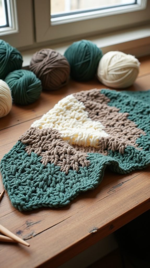 cozy textured knitted shawl