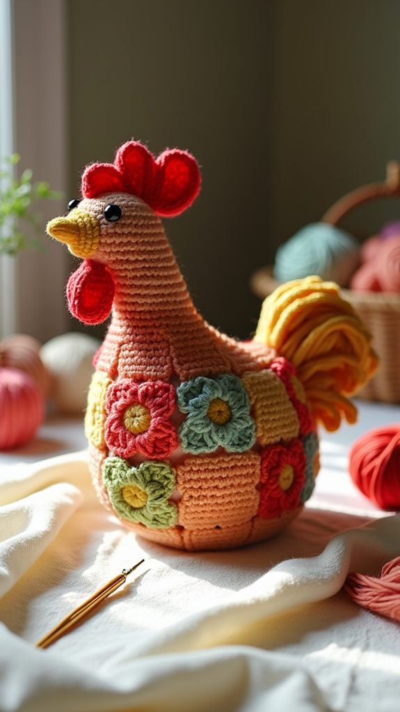 creative crochet chicken design