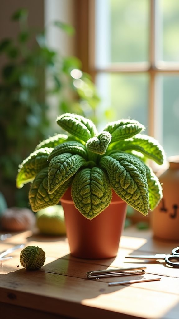 crochet basil plant pattern