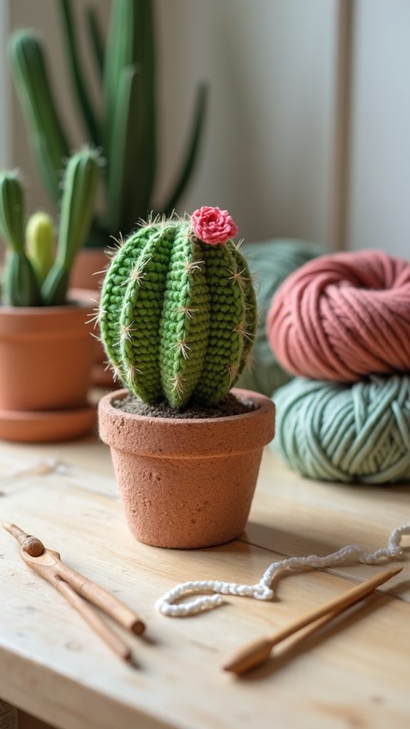 crochet cacti inspired succulents
