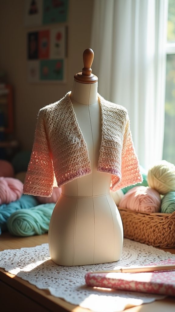 crochet cardigan shrug hybrid