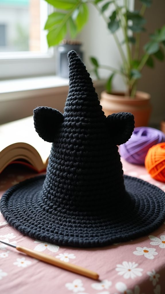crochet cat ears hat