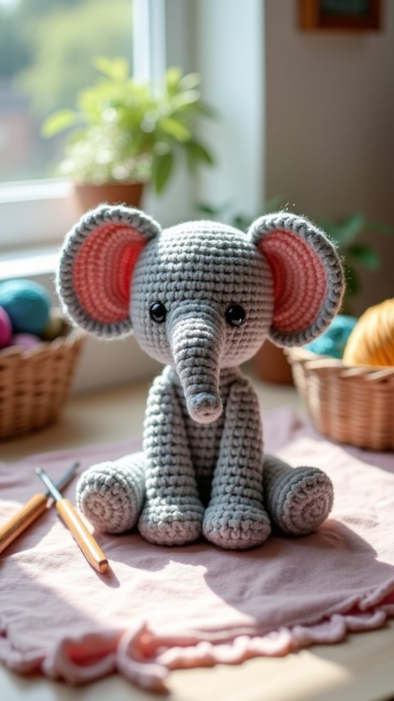 crochet elephant toy instructions