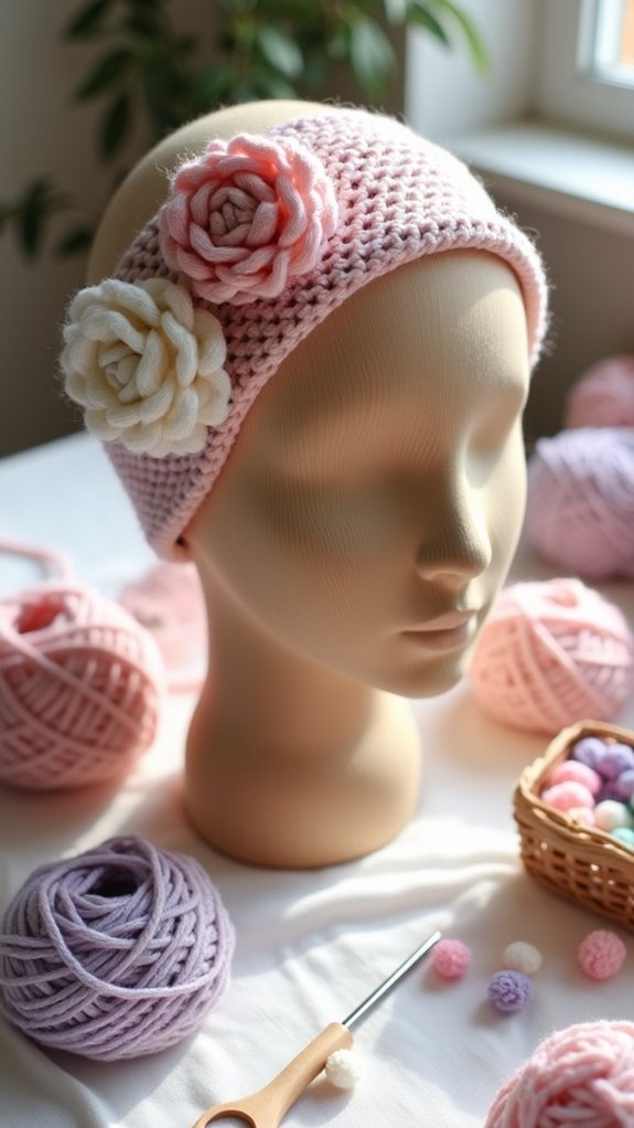 crochet floral design elements