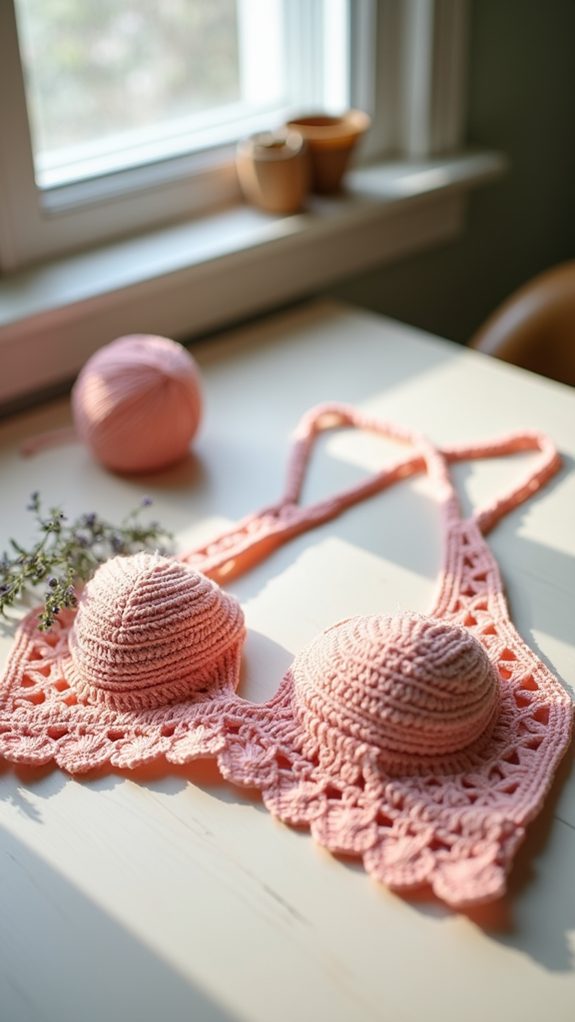 crochet halter neck bralette