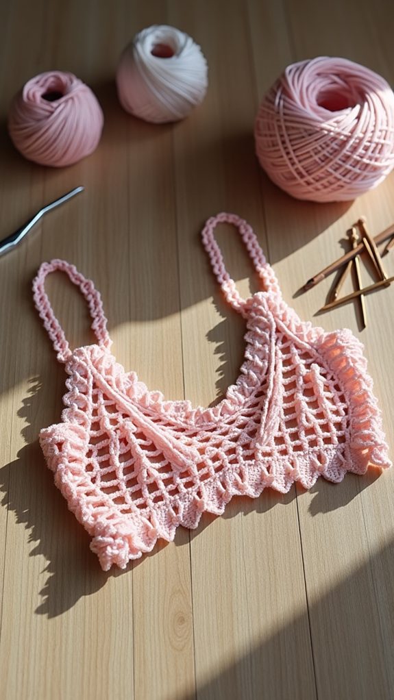 crochet longline fashion top