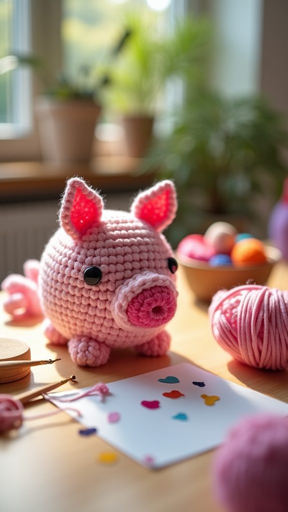 crochet money saving piggy