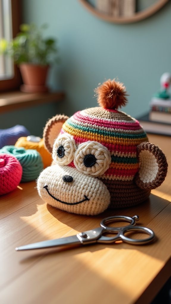 crochet monkey hat pattern