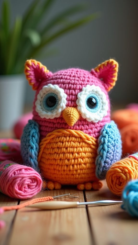 crochet owl toy interactive