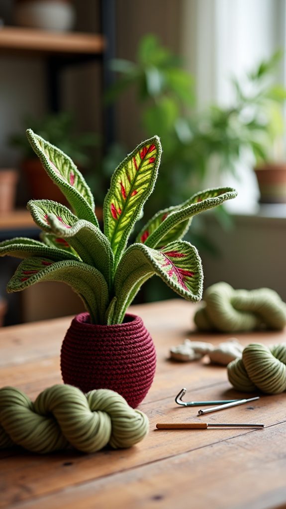 crochet plant inspired design