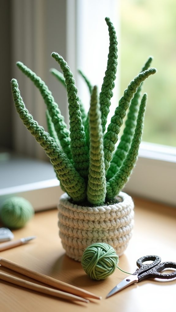 crochet plant pot cover